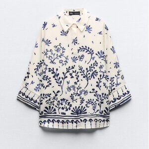 Zara Printed Kimono Shirt